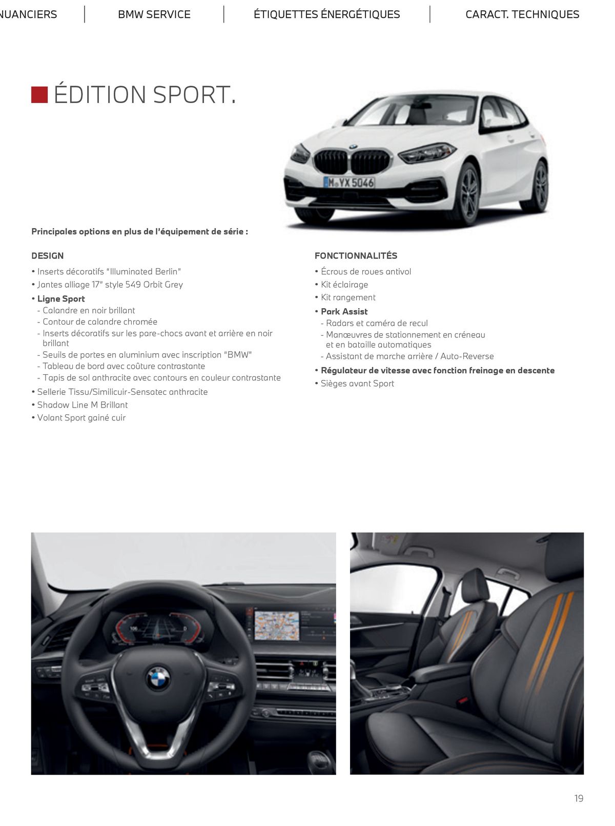 Catalogue The BMW SÉRIE 1, page 00019