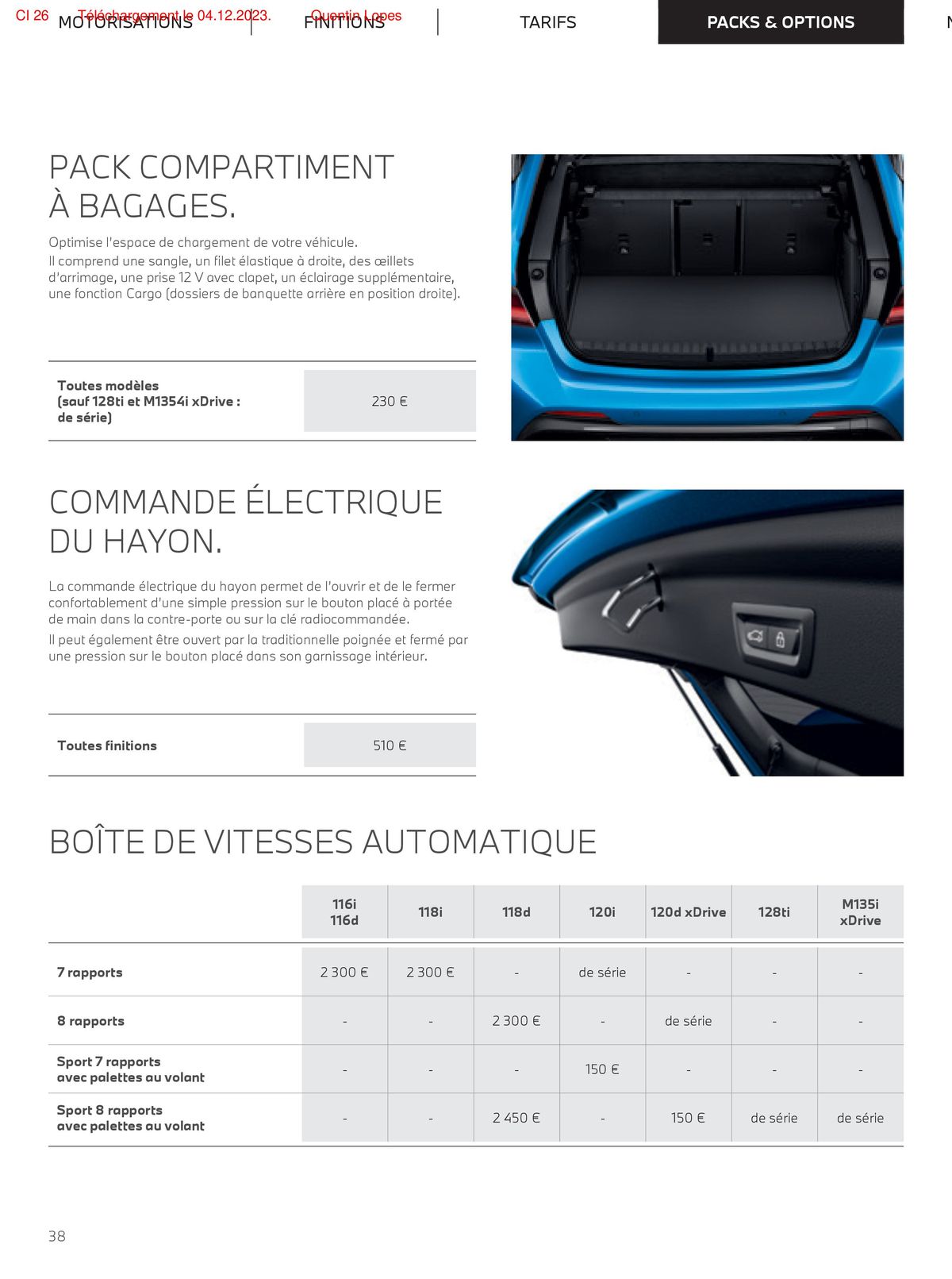 Catalogue The BMW SÉRIE 1, page 00038