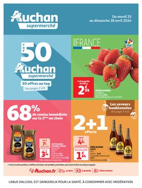 Catalogue Auchan Supermarché à Montreuil (Seine Saint Denis) | 50 offres au top ! | 23/04/2024 - 28/04/2024