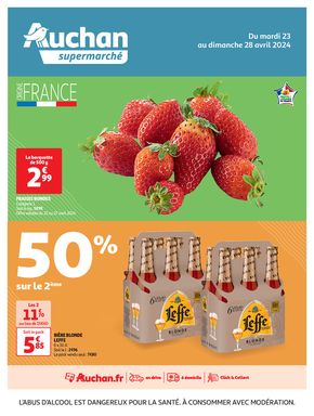 Catalogue Auchan Supermarché à Lens | 50 offres au top ! | 23/04/2024 - 28/04/2024