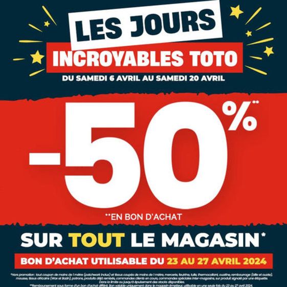 Catalogue Toto à Montpellier | LES JOURS INCROYABLES TOTO | 08/04/2024 - 20/04/2024