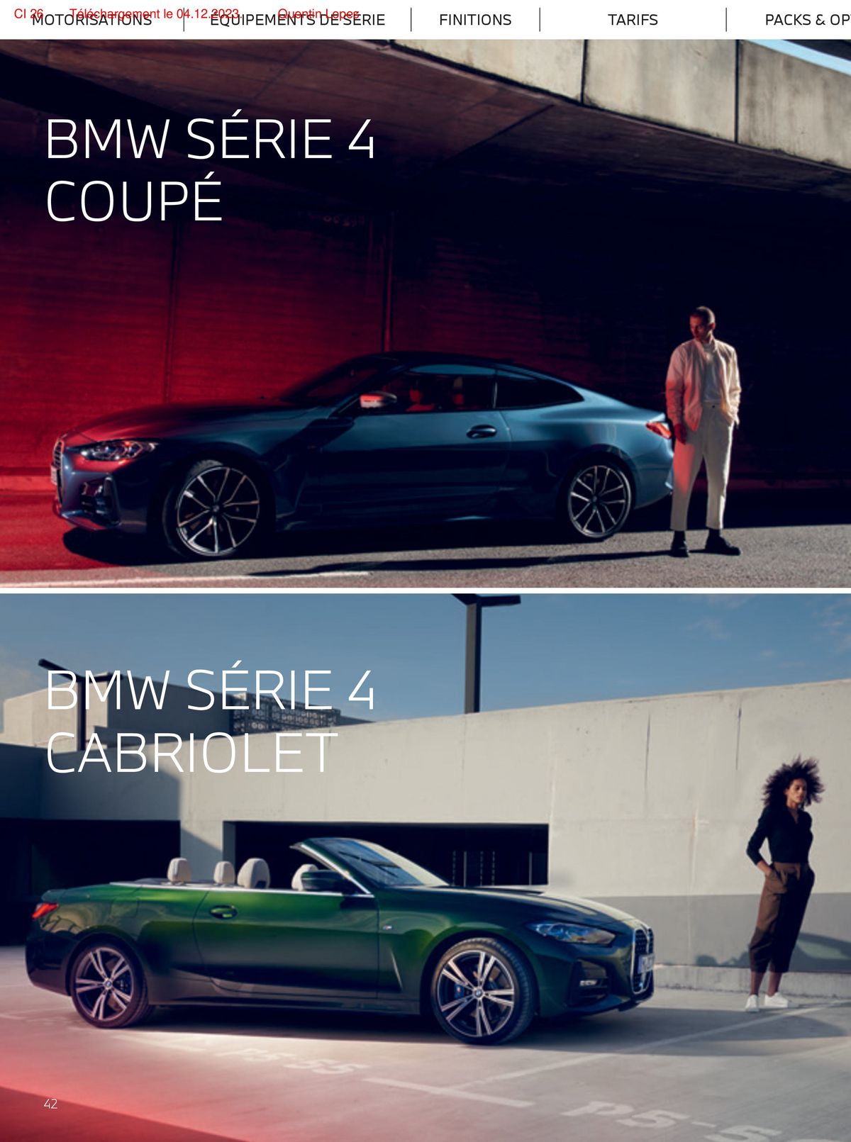 Catalogue COUPÉ CABRIOLET T H E 4, page 00042