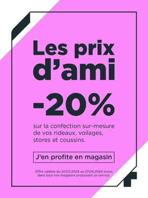 Promos de Meubles et Décoration à Auxerre | Les prix d'ami -20% sur 4 Murs | 09/04/2024 - 27/04/2024