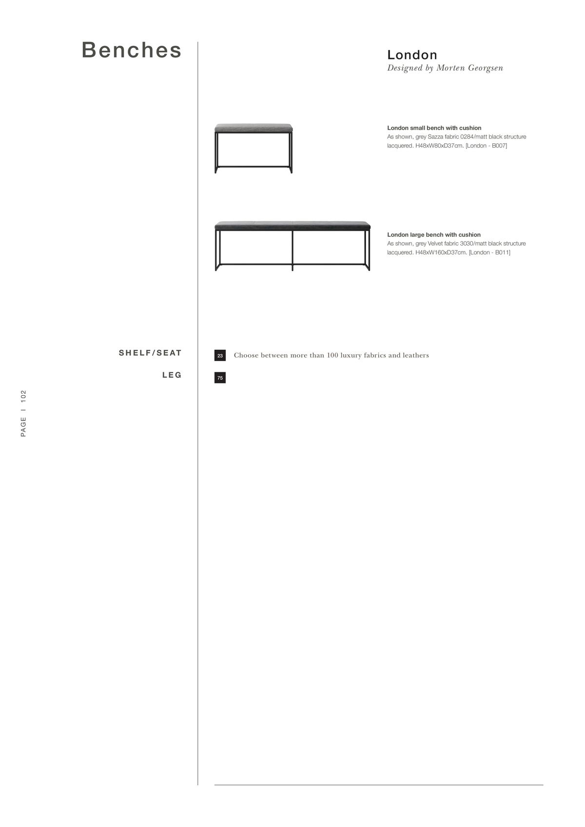 Catalogue EXPLORE OUR E X TRAORDINARY FABRI C & LEATHER GU I D E EXTRAORDINARY PRODUCT OVERVIEW CONTRACT, page 00102