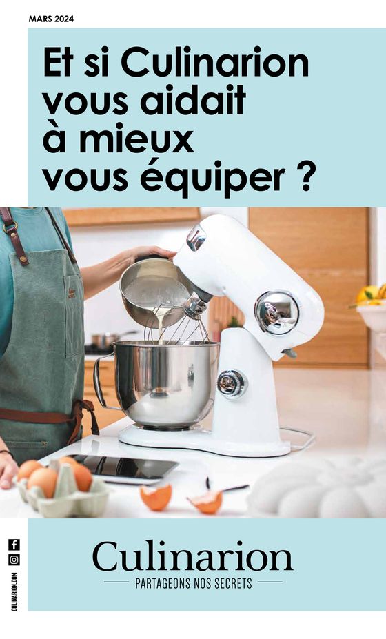 Catalogue Culinarion à Issy-les-Moulineaux | Et si Culinarion vous aidait à mieux vous équiper ? | 09/04/2024 - 31/05/2024