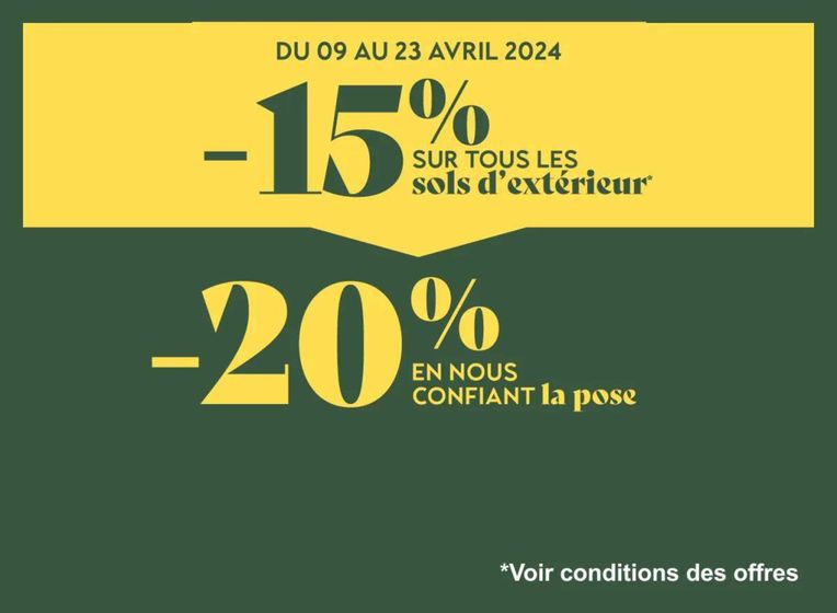 Catalogue Saint Maclou à Bordeaux | -15% sur tous les sols d'extérieur | 09/04/2024 - 23/04/2024