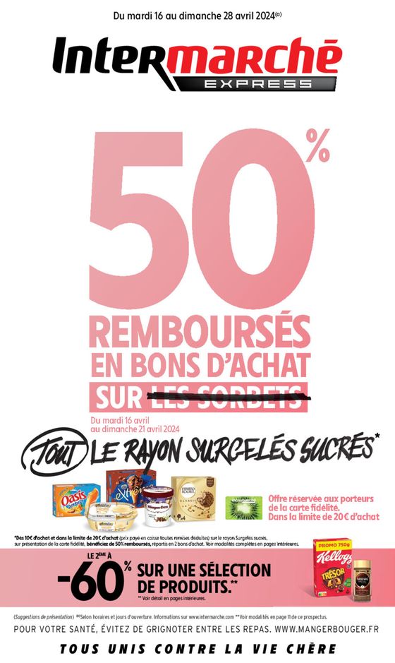 Catalogue Intermarché Express à Ermont | 50 % Remboursés | 16/04/2024 - 28/04/2024