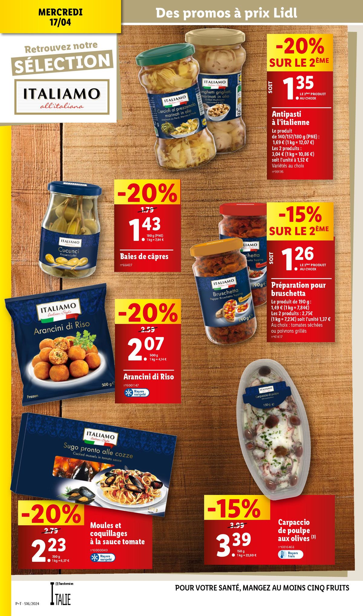 Catalogue  L'Italie s'invite dans votre assiette ! Profitez de notre sélection exclusive !, page 00020
