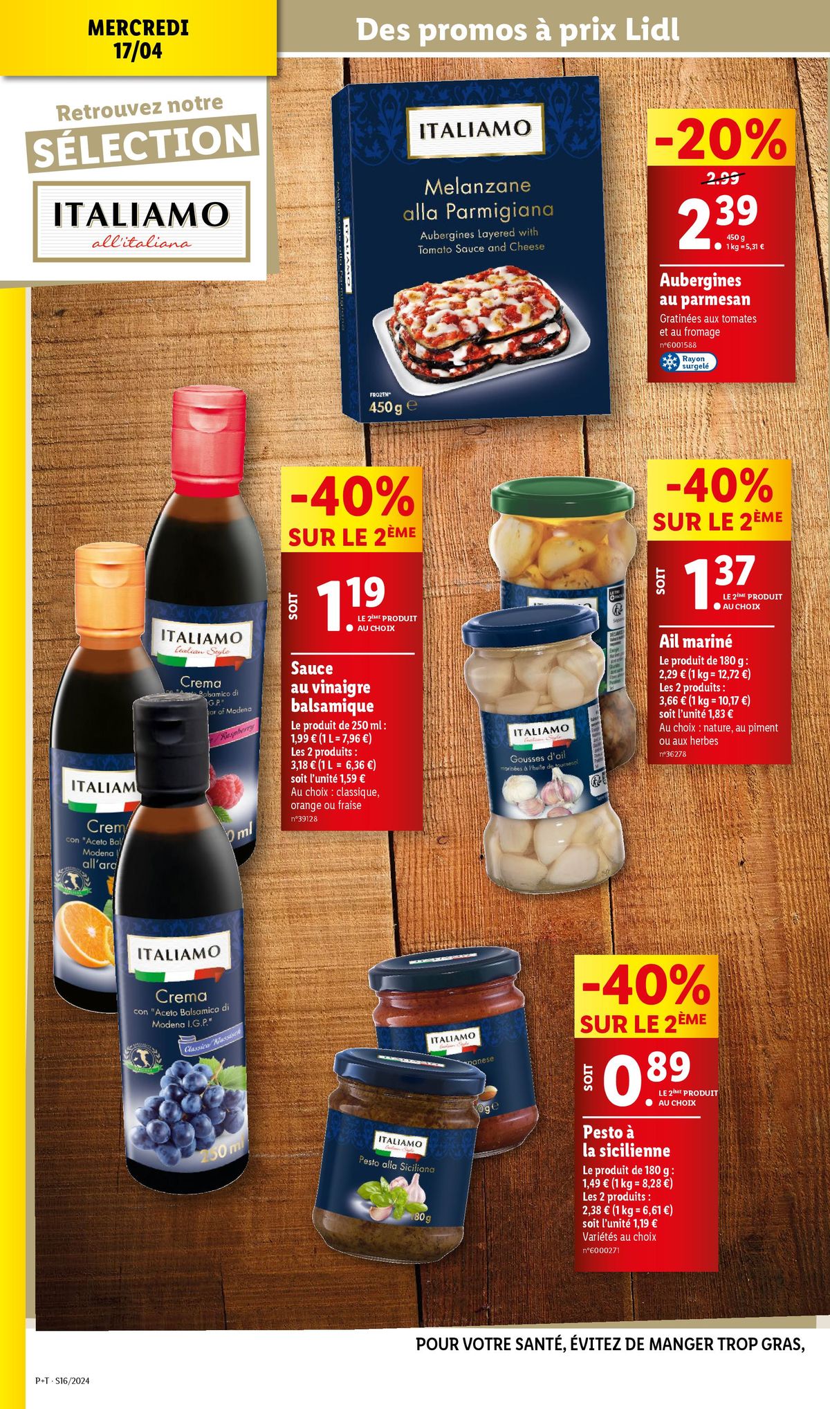 Catalogue  L'Italie s'invite dans votre assiette ! Profitez de notre sélection exclusive !, page 00024