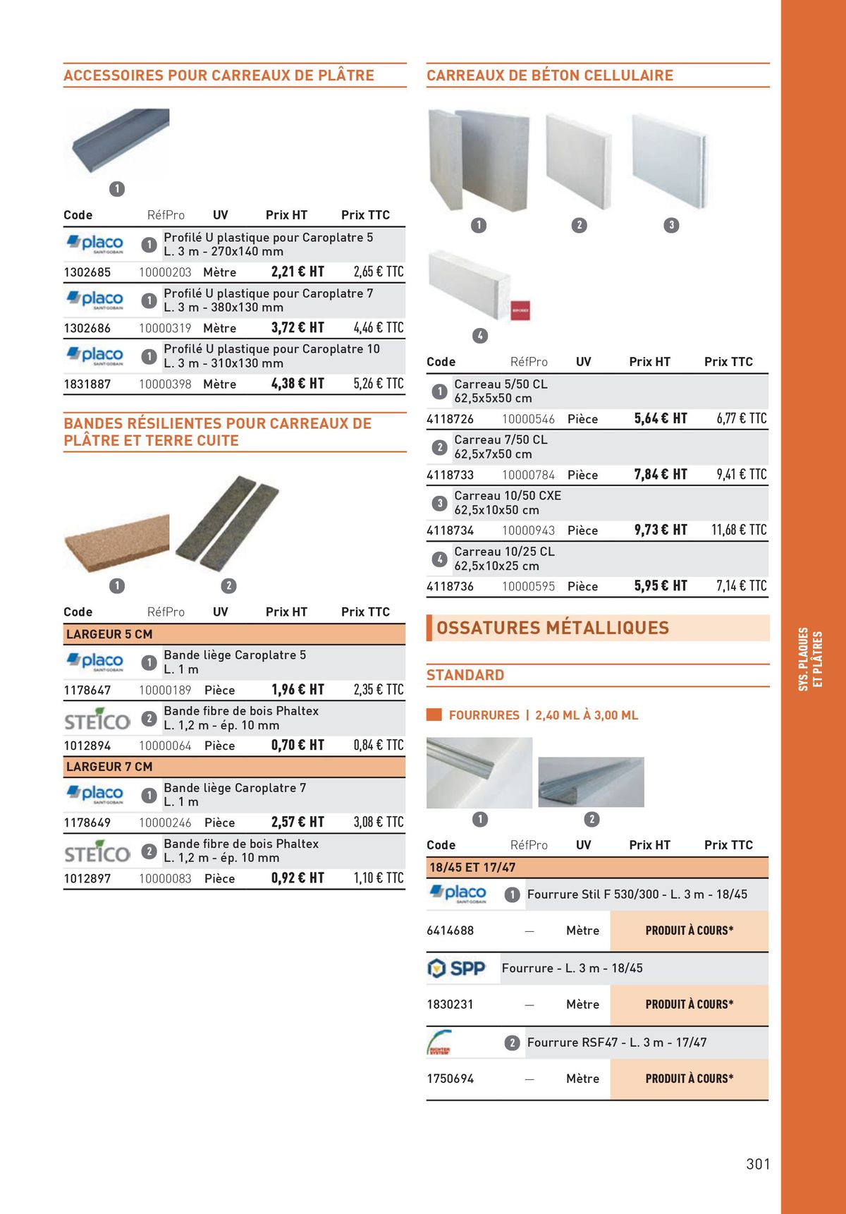 Catalogue Matériaux et Outillage, page 00301