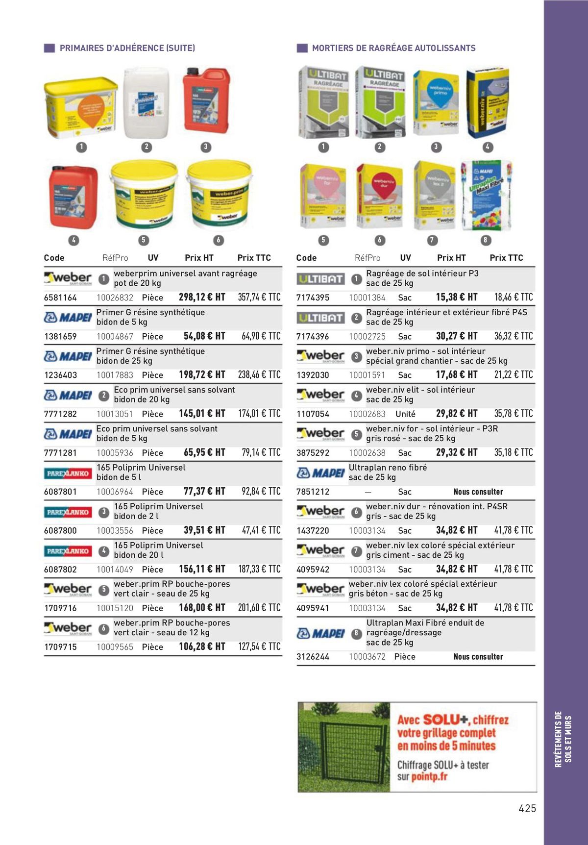 Catalogue Matériaux et Outillage, page 00425