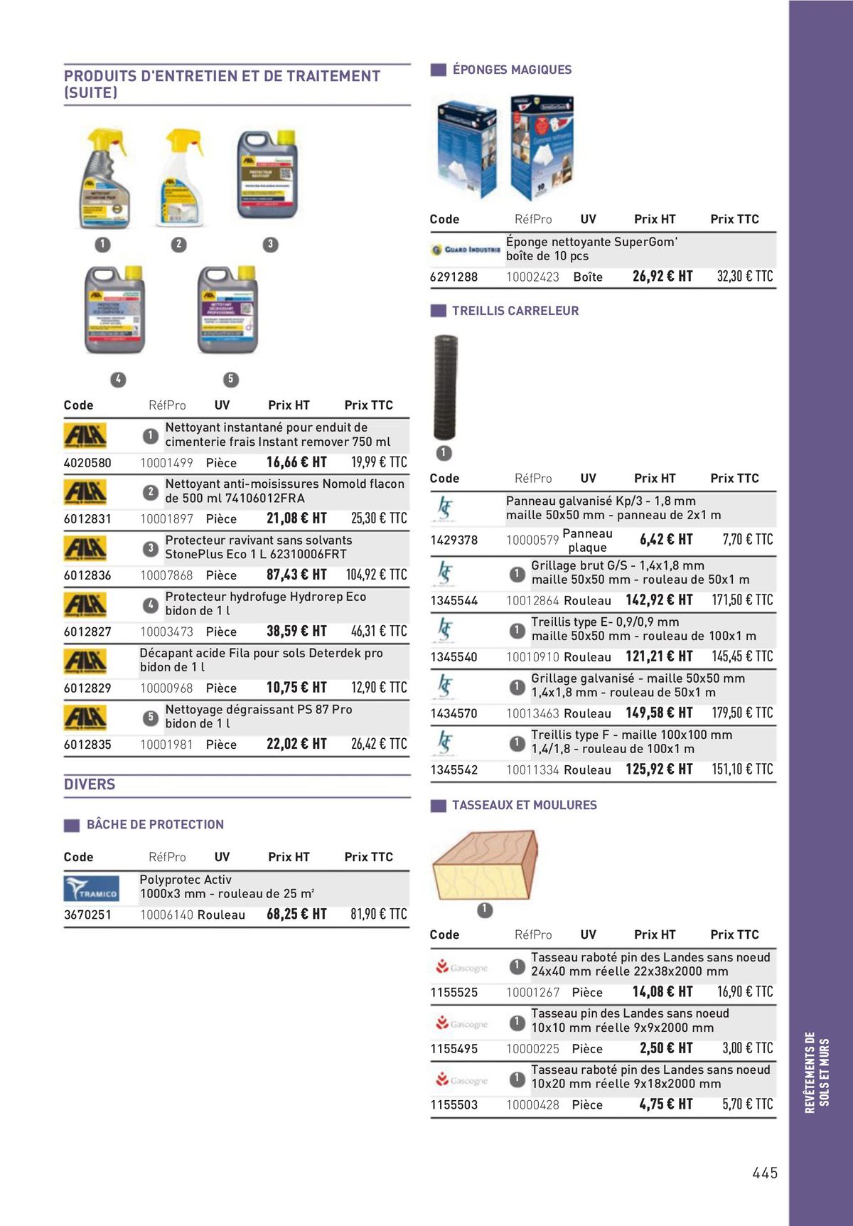 Catalogue Matériaux et Outillage, page 00445