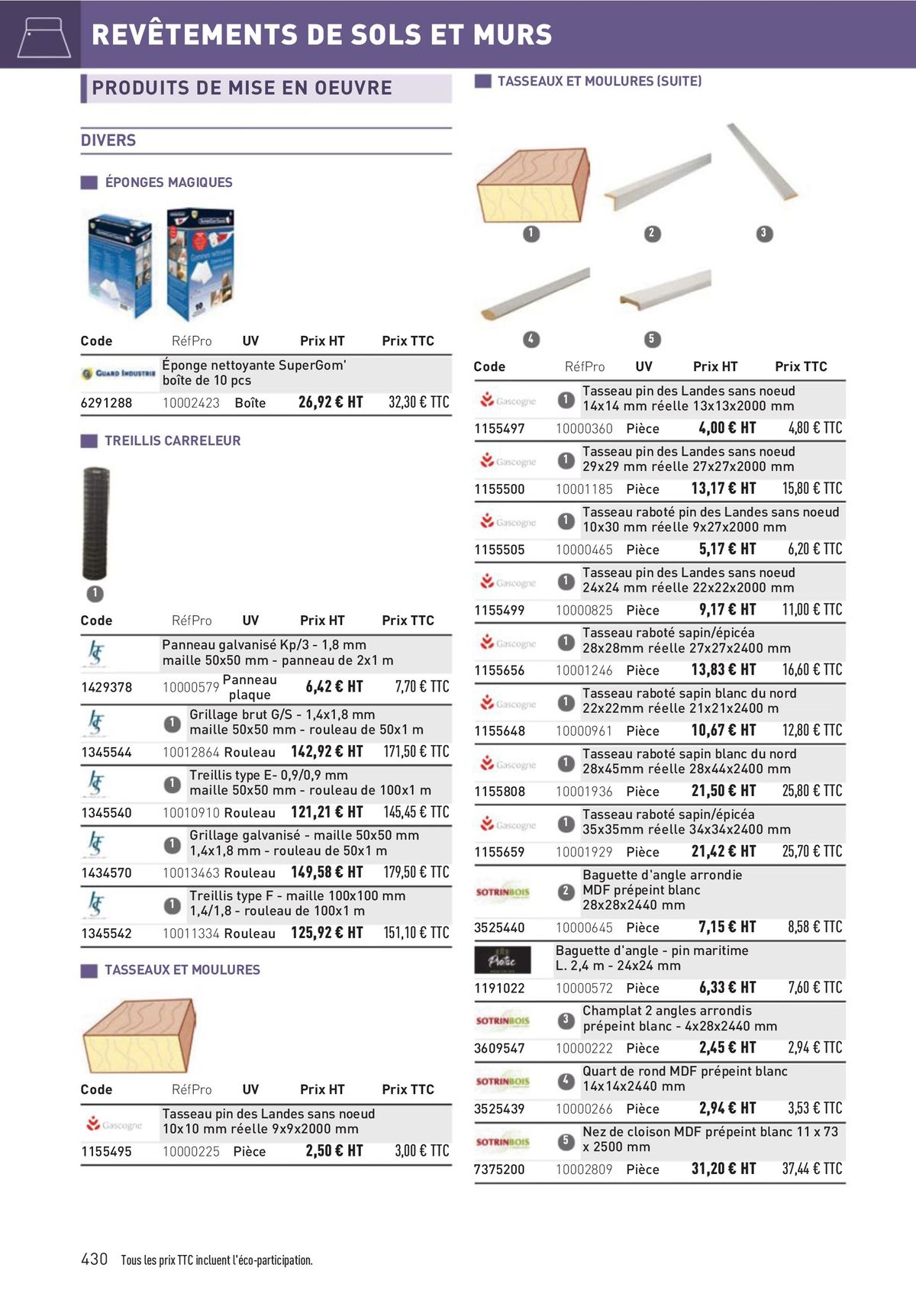 Catalogue Matériaux et Outillage, page 00430