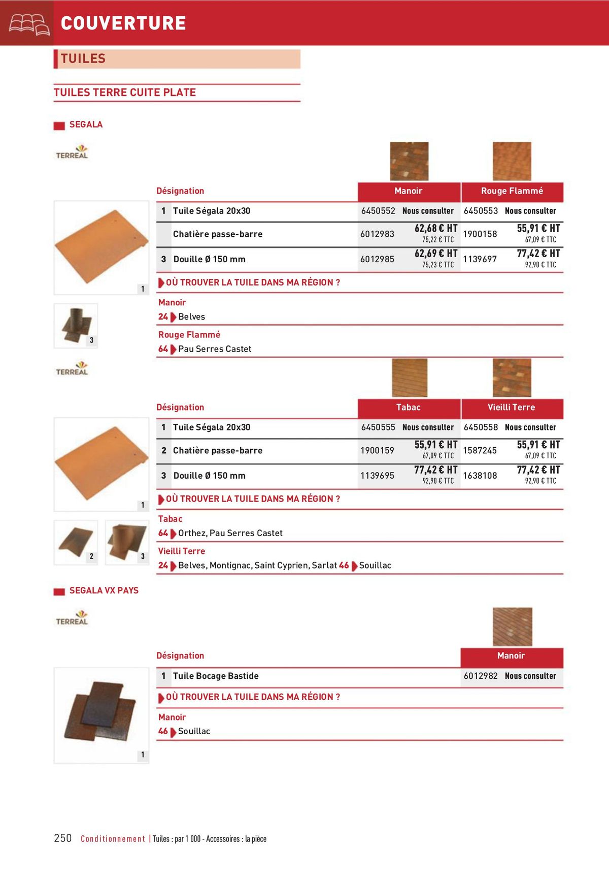 Catalogue Matériaux et Outillage, page 00250