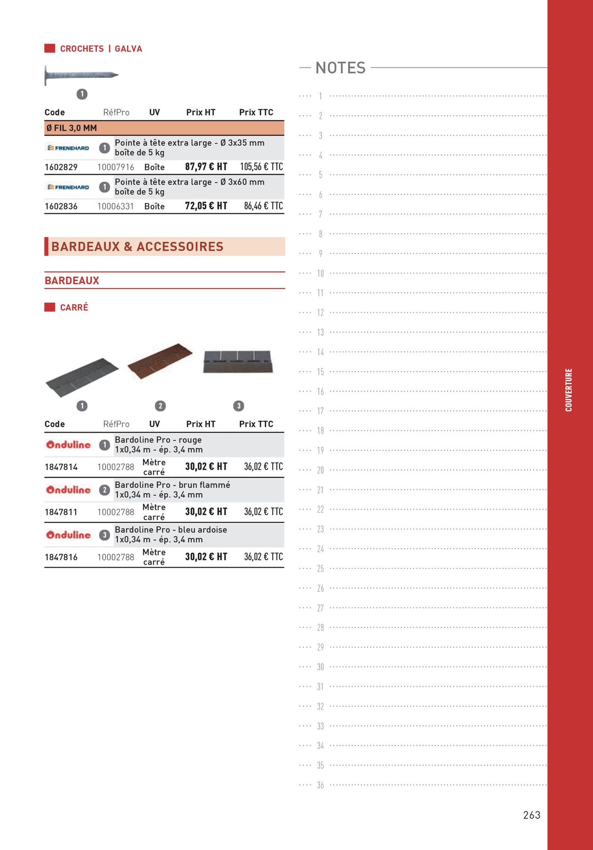 Catalogue Matériaux et Outillage, page 00263