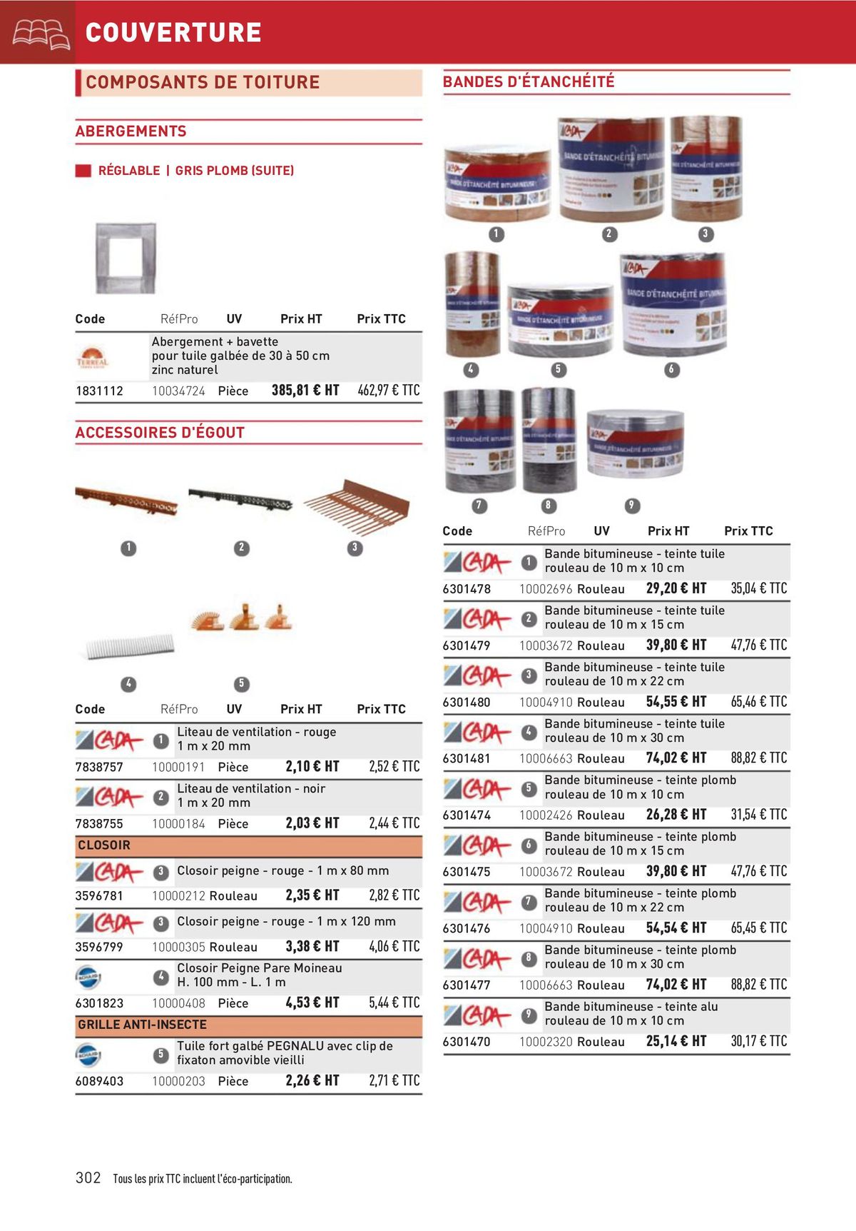 Catalogue Matériaux et Outillage, page 00302