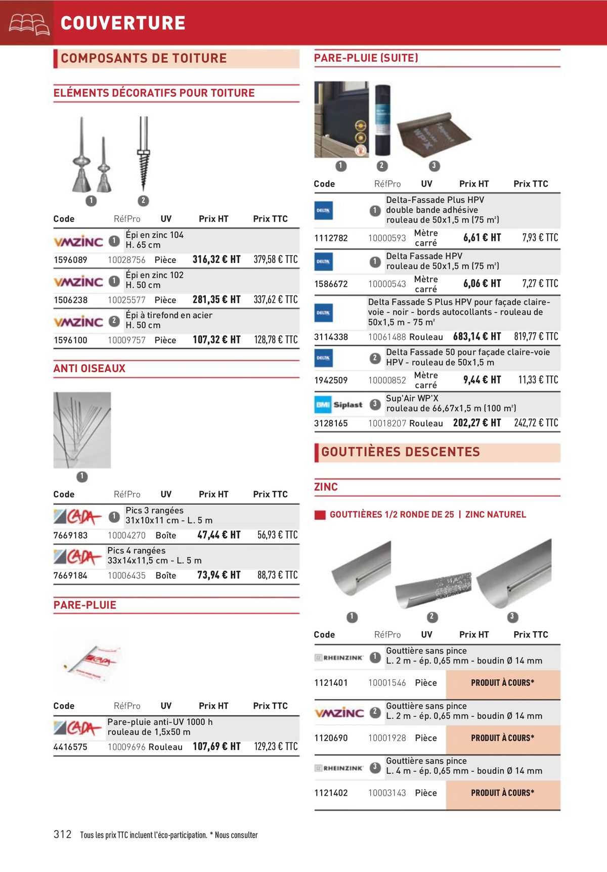 Catalogue Matériaux et Outillage, page 00312