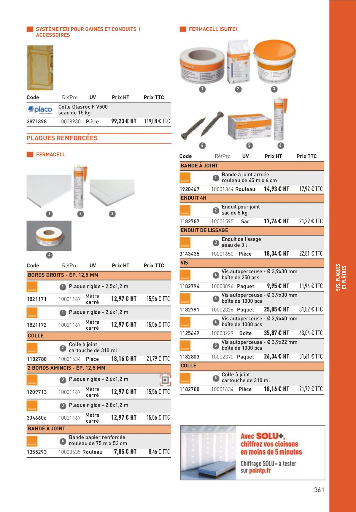 Catalogue Matériaux et Outillage, page 00361