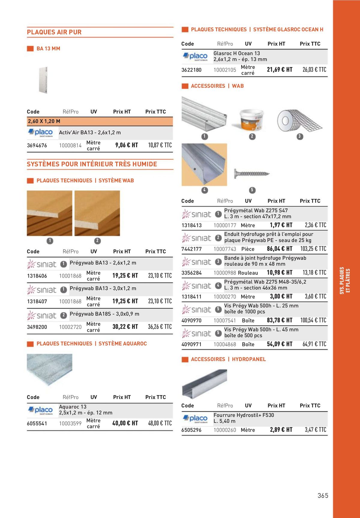 Catalogue Matériaux et Outillage, page 00365