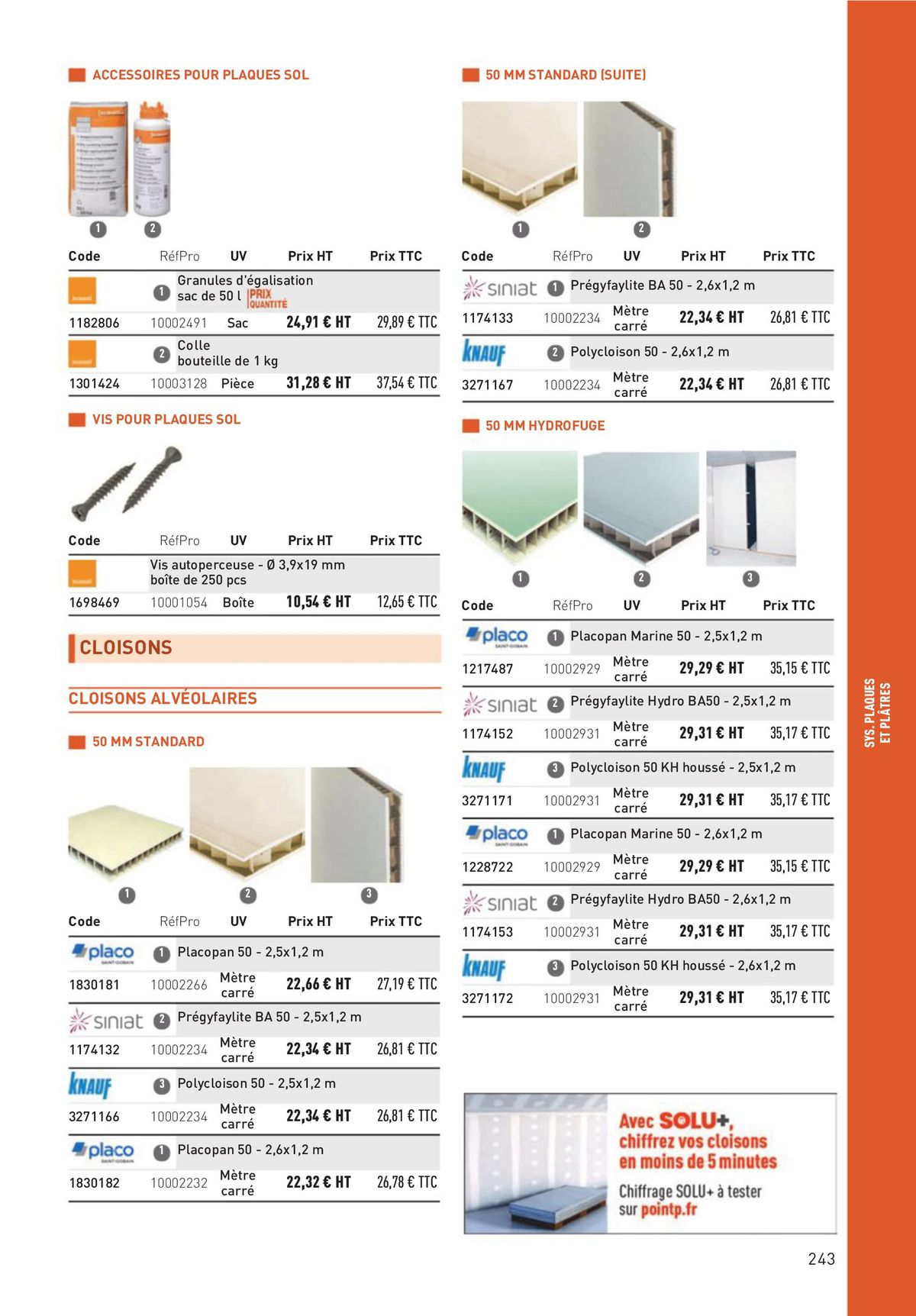 Catalogue Matériaux et Outillage, page 00243