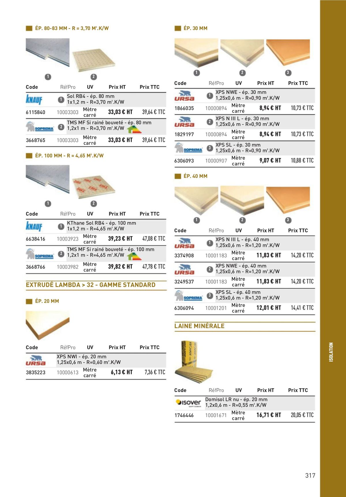 Catalogue Matériaux et Outillage, page 00317