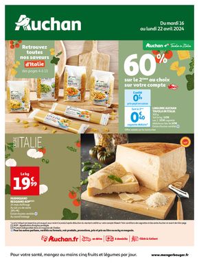 Catalogue Auchan Hypermarché à Woippy | Retrouvez toutes nos saveurs d'Italie | 16/04/2024 - 22/04/2024