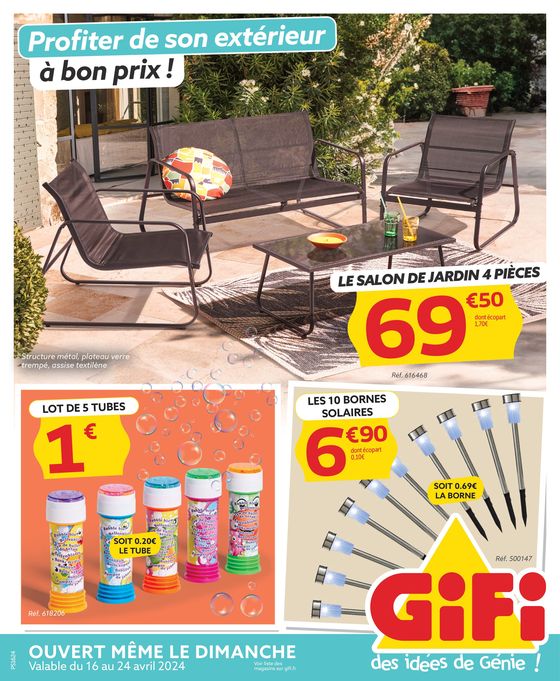 Catalogue Gifi à Montigny-lès-Cormeilles | Profitez de son extérieur à bon prix ! | 16/04/2024 - 28/04/2024