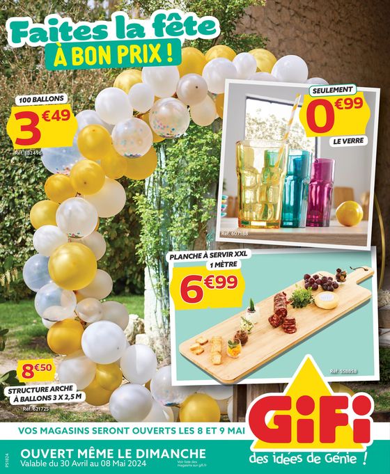 Catalogue Gifi à Castelsarrasin | Faites la fête à bon prix ! | 30/04/2024 - 12/05/2024