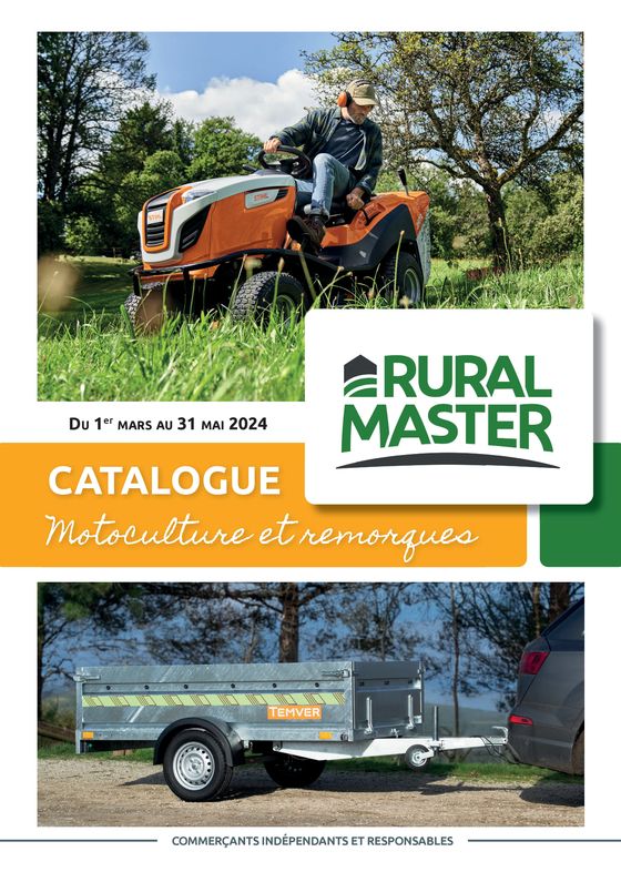 Catalogue Rural Master | Motoculture et remorques | 12/04/2024 - 31/05/2024