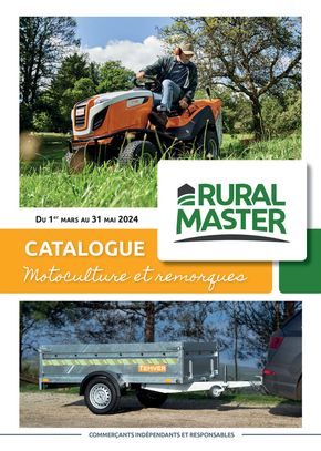 Catalogue Rural Master à Vichy | Motoculture et remorques | 12/04/2024 - 31/05/2024