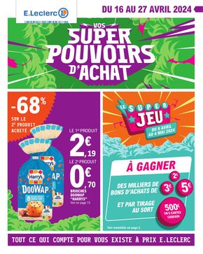 Catalogue E.Leclerc à Poitiers | Vos super pouvoirs d’achat | 16/04/2024 - 27/04/2024