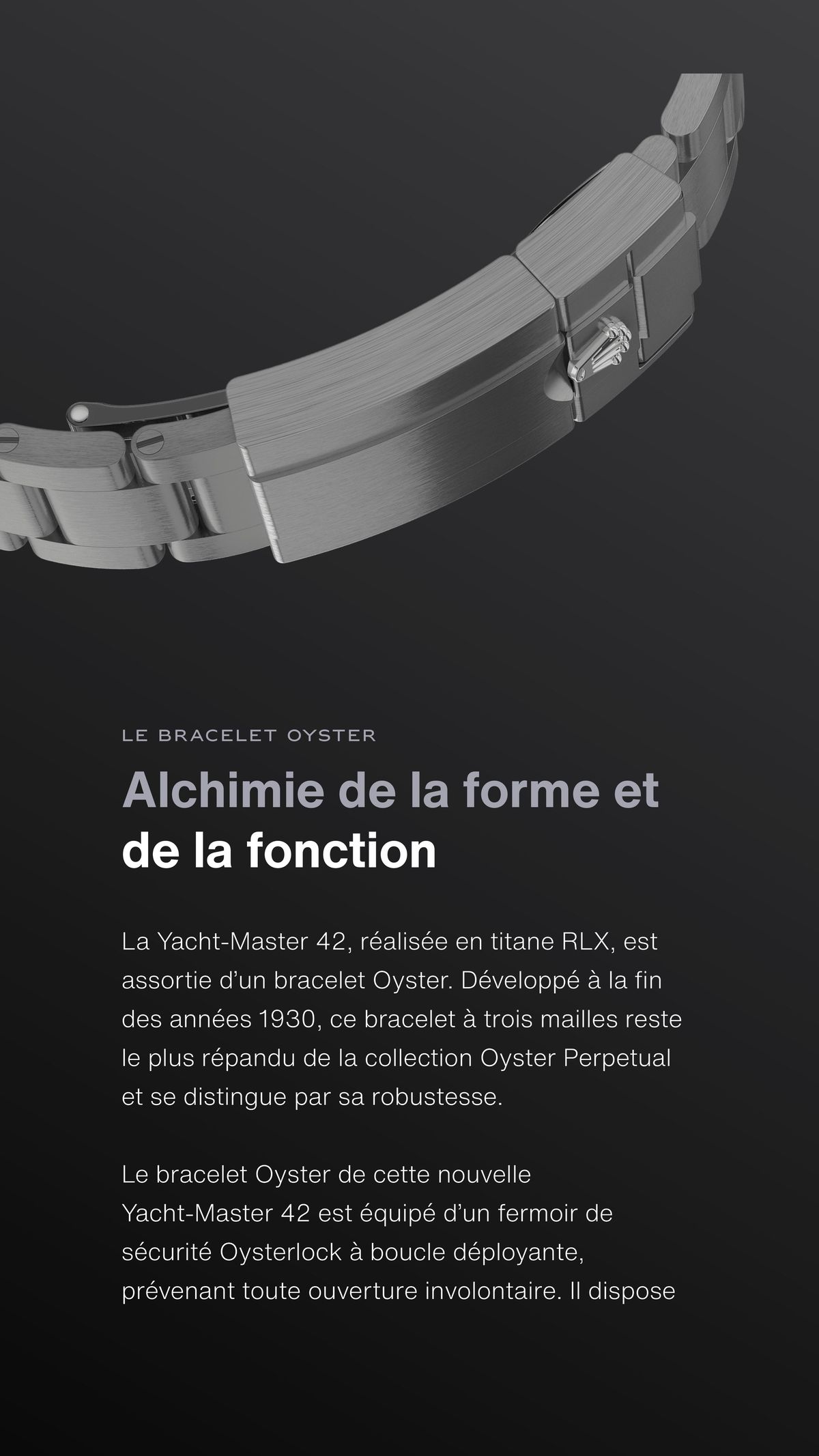 Catalogue Oyster, 42 mm, titane RLX, page 00008