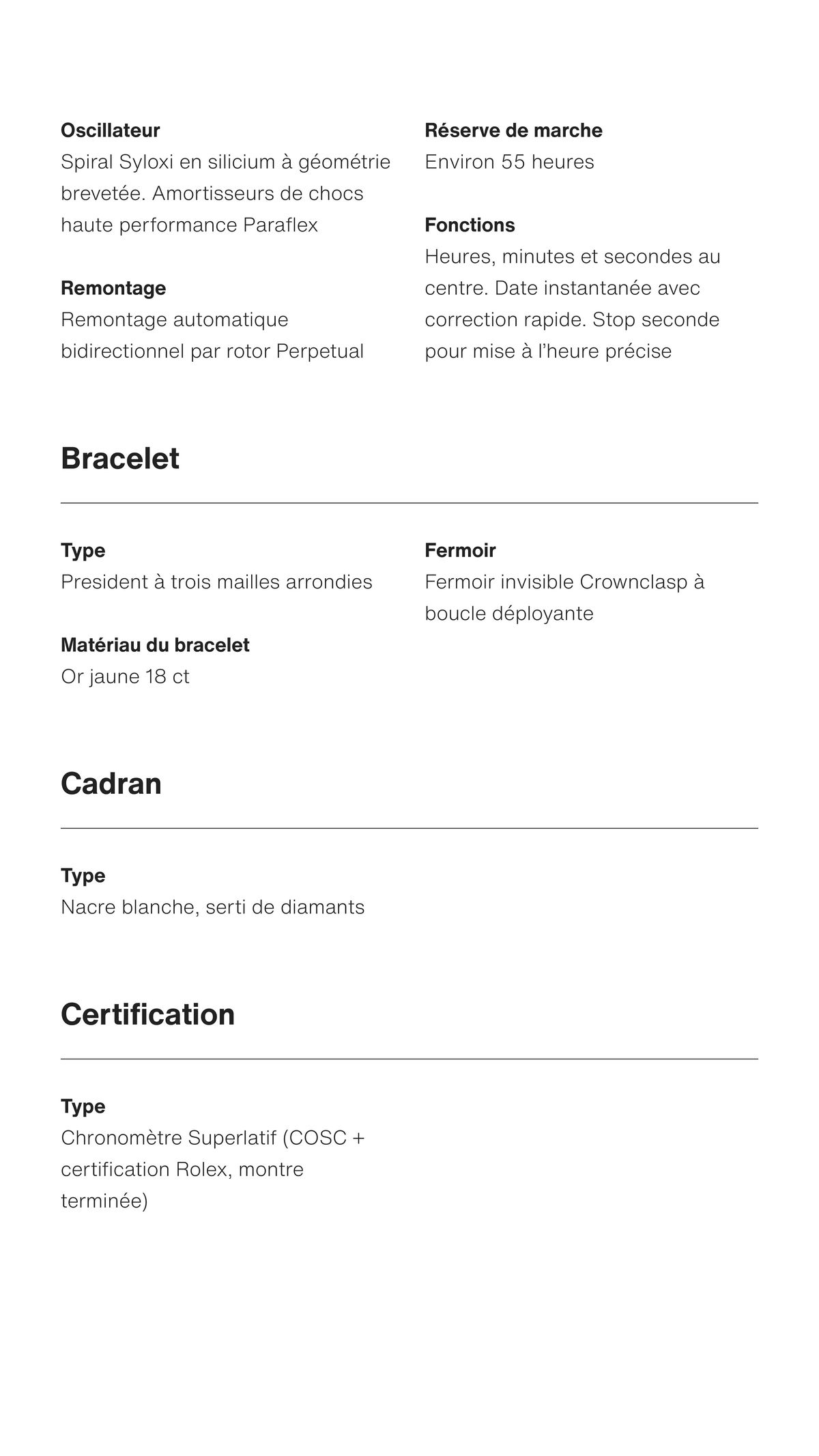 Catalogue Oyster, 28 mm, or jaune et diamants, page 00012