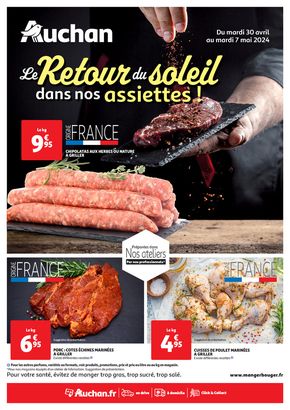 Catalogue Auchan Hypermarché à Domérat | Le retour du soleil dans nos assiettes ! | 30/04/2024 - 07/05/2024