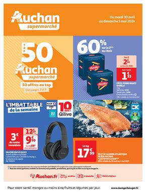 Promos de Supermarchés à Wambrechies | 50 offres au top ! sur Auchan Supermarché | 30/04/2024 - 05/05/2024