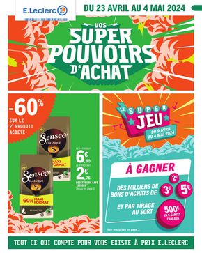 Catalogue E.Leclerc à Béziers | Vos super pouvoirs d’achat | 23/04/2024 - 04/05/2024