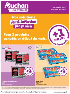 Catalogue Auchan Supermarché à Noisy-le-Sec | Un produit offert en fin de mois ! | 30/04/2024 - 06/05/2024