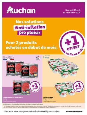 Catalogue Auchan Hypermarché à Bron | Découvrez les produits offerts en fin de mois | 30/04/2024 - 06/05/2024