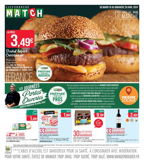 Catalogue Supermarché Match à Bischheim | Les journées Portes Ouvertes | 16/04/2024 - 29/04/2024