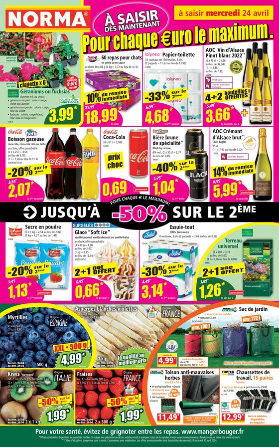 Catalogue Norma à Épinal | POUR CHAQUE € LE MAXIMUM! | 24/04/2024 - 30/04/2024