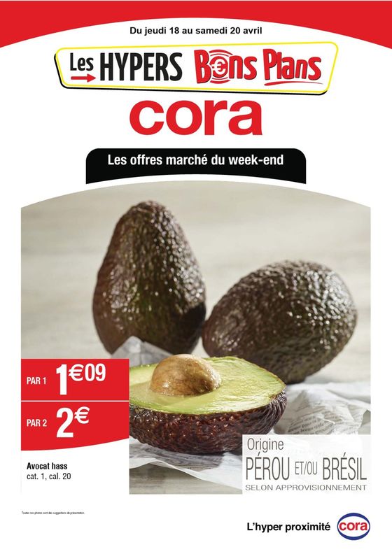 Catalogue Cora à Colmar | Les offres marché du week-end | 18/04/2024 - 20/04/2024