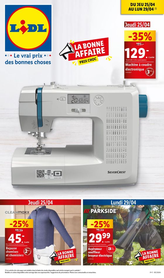Catalogue Lidl à Villeneuve-d'Ascq | Les bonnes affaires sont chez Lidl ! Profitez d'offres exceptionnelles à petits prix ! | 25/04/2024 - 29/04/2024