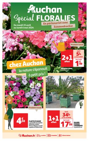 Promos de Jardineries et Animaleries à Moulins-lès-Metz | Spécial Floralies sur Auchan Hypermarché | 23/04/2024 - 06/05/2024
