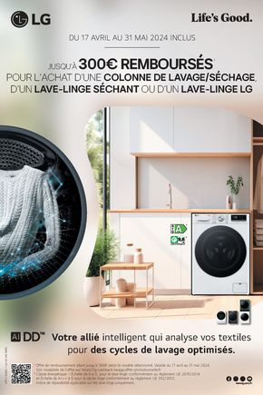 Catalogue Boulanger à Montévrain | OFFRE LG : JUSQU'À 300€ REMBOURSÉS ! | 17/04/2024 - 31/05/2024