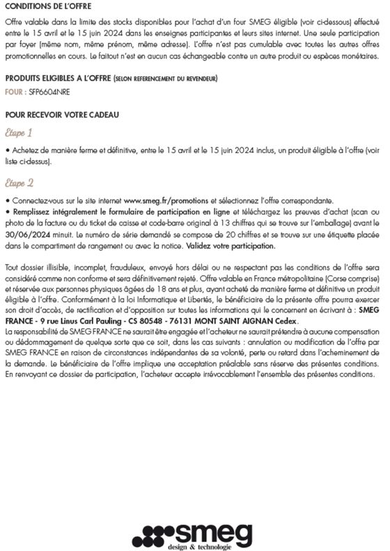 Catalogue Boulanger à Rosny-sous-Bois |  OFFRE SMEG: 1 FAITOUT OFFERT ! | 17/04/2024 - 15/06/2024