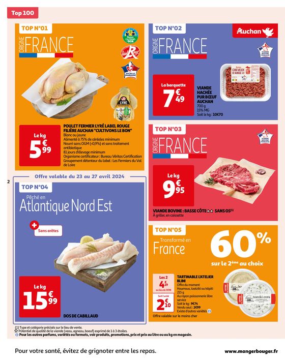 Catalogue Auchan Hypermarché à Clichy | 100 offres au top ! | 23/04/2024 - 29/04/2024