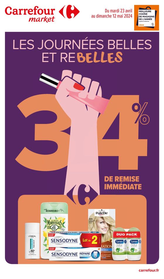Catalogue Carrefour Market à Auxerre | Les journées belles et rebelles | 23/04/2024 - 05/05/2024