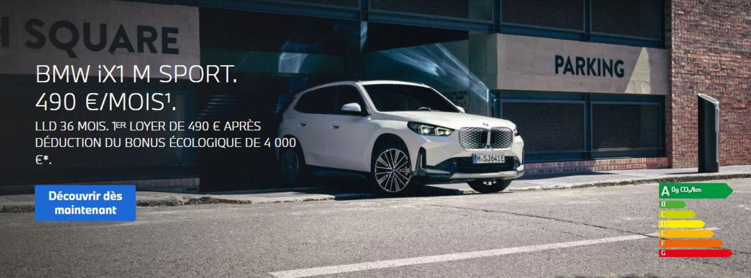 BMW iX1 M SPORT. 490 €/MOIS¹