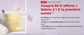 Promos de Banques et Assurances à Lille | Jusqu'à 90 € offerts + Sobrio à 1 € la première année sur Crédit du Nord | 19/04/2024 - 29/04/2024