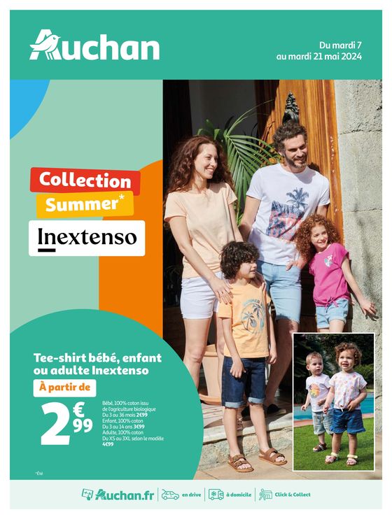 Catalogue Auchan Hypermarché à Lyon | Découvrez notre collection Summer Inextenso | 07/05/2024 - 21/05/2024